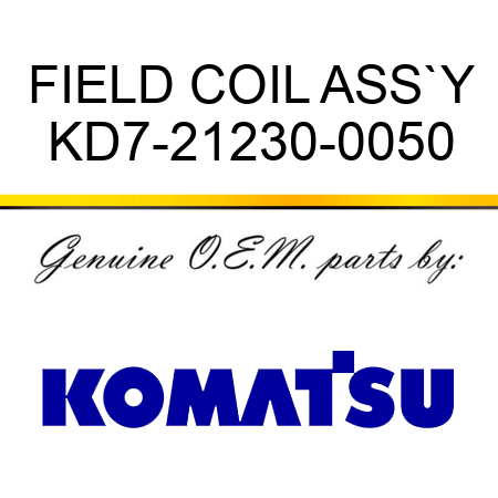 FIELD COIL ASS`Y KD7-21230-0050