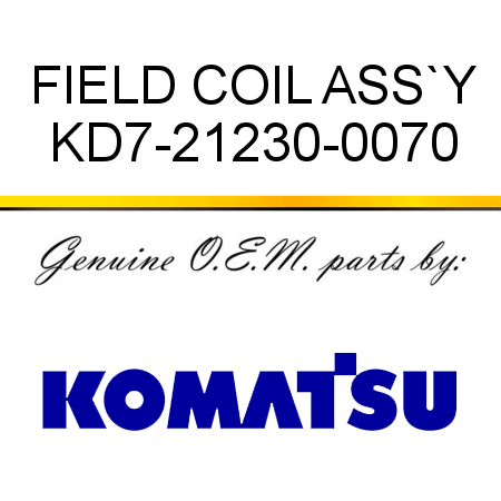 FIELD COIL ASS`Y KD7-21230-0070