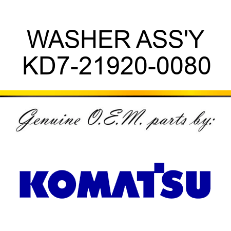 WASHER ASS'Y KD7-21920-0080