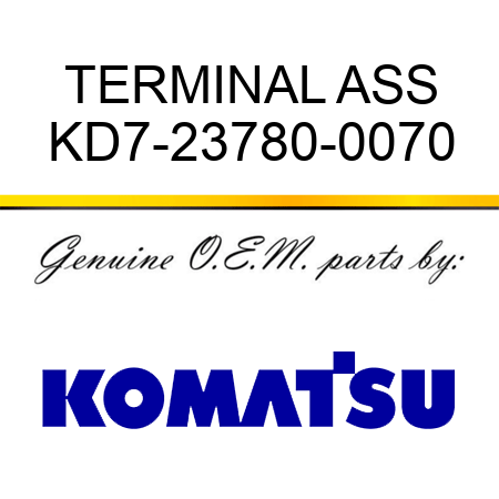 TERMINAL ASS KD7-23780-0070