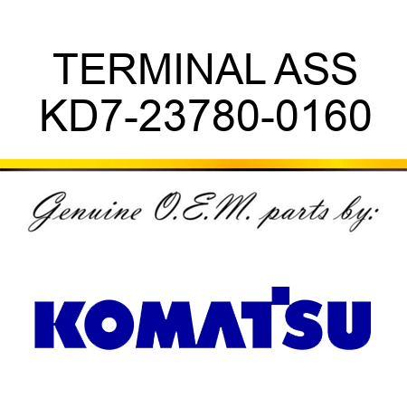 TERMINAL ASS KD7-23780-0160