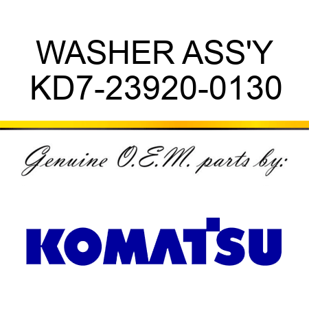 WASHER ASS'Y KD7-23920-0130