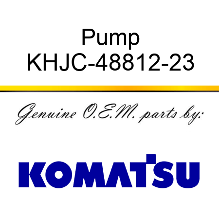 Pump KHJC-48812-23