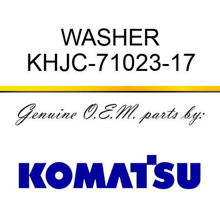 WASHER KHJC-71023-17