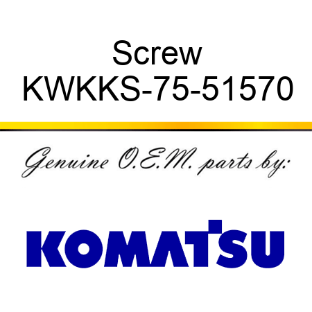 Screw KWKKS-75-51570