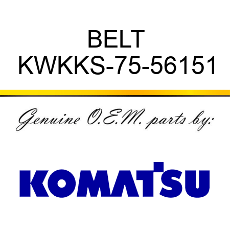 BELT KWKKS-75-56151