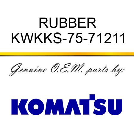 RUBBER KWKKS-75-71211