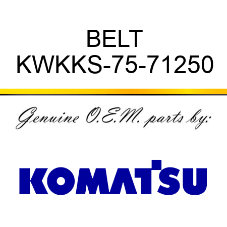 BELT KWKKS-75-71250