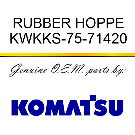 RUBBER HOPPE KWKKS-75-71420