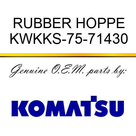 RUBBER HOPPE KWKKS-75-71430