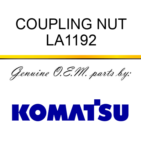 COUPLING NUT LA1192
