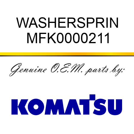 WASHER,SPRIN MFK0000211