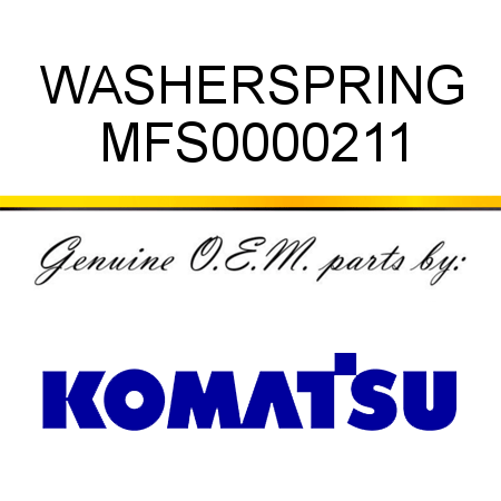 WASHER,SPRING MFS0000211
