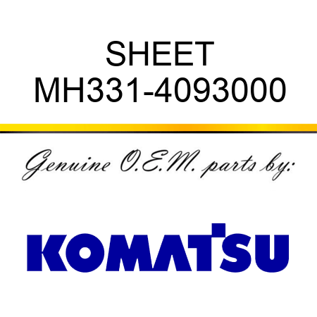 SHEET MH331-4093000