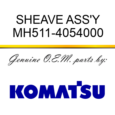 SHEAVE ASS'Y MH511-4054000