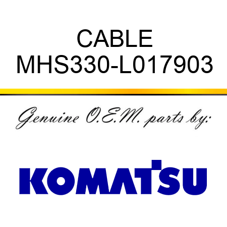 CABLE MHS330-L017903