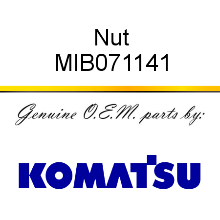 Nut MIB071141