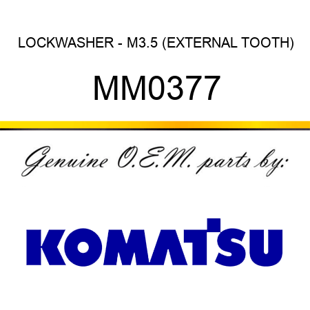 LOCKWASHER - M3.5 (EXTERNAL TOOTH) MM0377