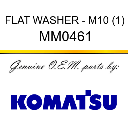 FLAT WASHER - M10 (1) MM0461