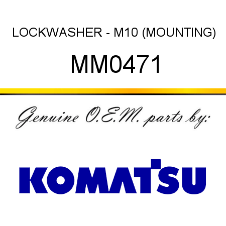 LOCKWASHER - M10 (MOUNTING) MM0471