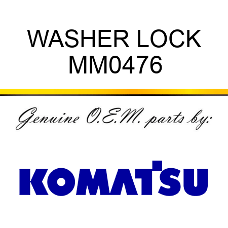 WASHER, LOCK MM0476