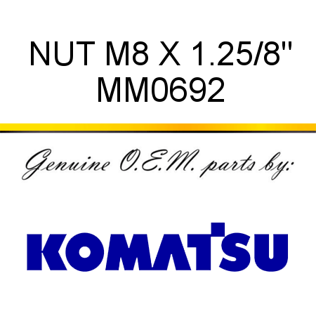 NUT, M8 X 1.25/8