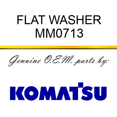 FLAT WASHER MM0713