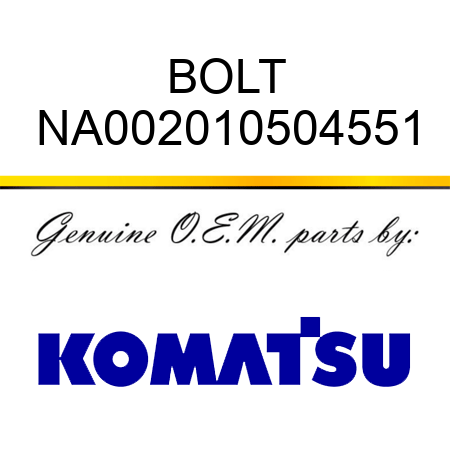 BOLT NA002010504551
