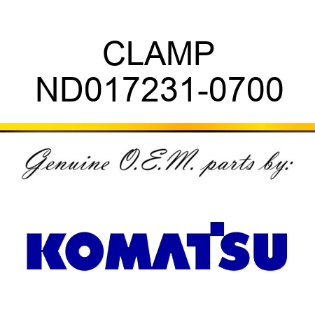 CLAMP ND017231-0700