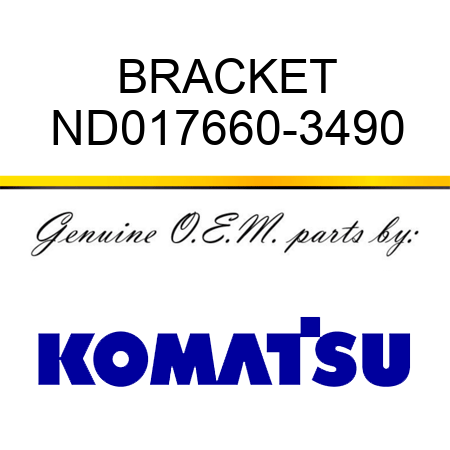 BRACKET ND017660-3490