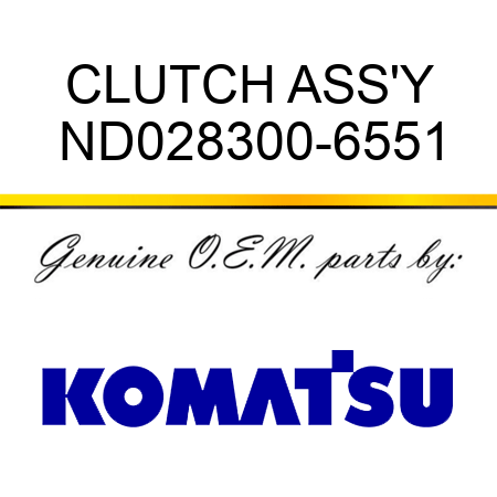 CLUTCH ASS'Y ND028300-6551
