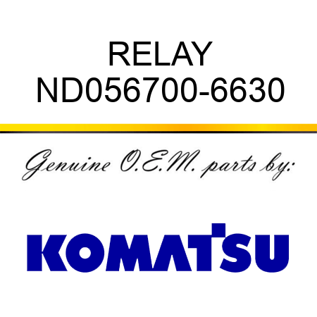 RELAY ND056700-6630