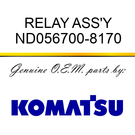 RELAY ASS'Y ND056700-8170