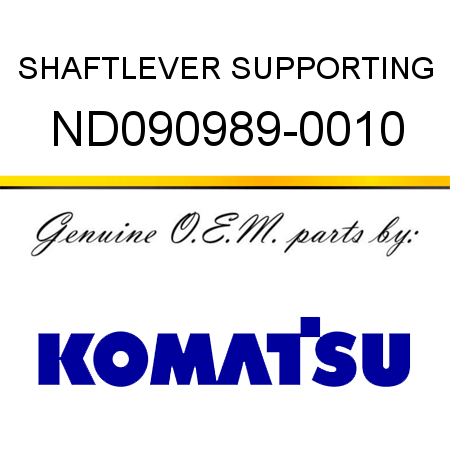 SHAFT,LEVER SUPPORTING ND090989-0010