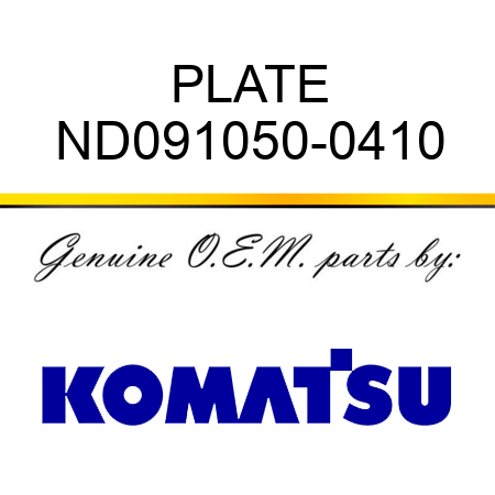 PLATE ND091050-0410
