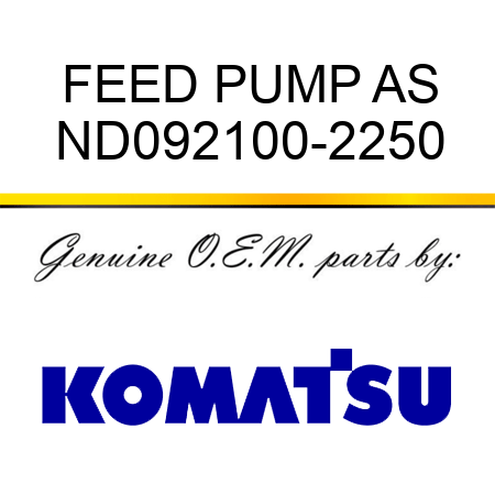 FEED PUMP AS ND092100-2250