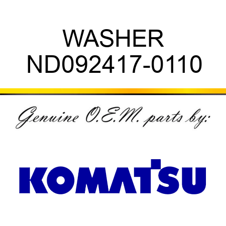 WASHER ND092417-0110