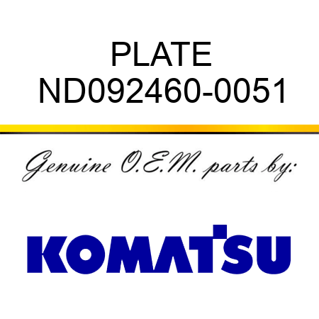 PLATE ND092460-0051