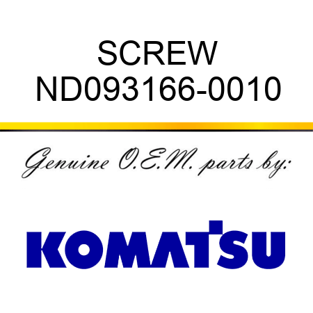 SCREW ND093166-0010