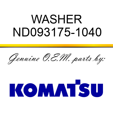 WASHER ND093175-1040