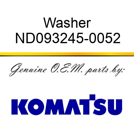 Washer ND093245-0052