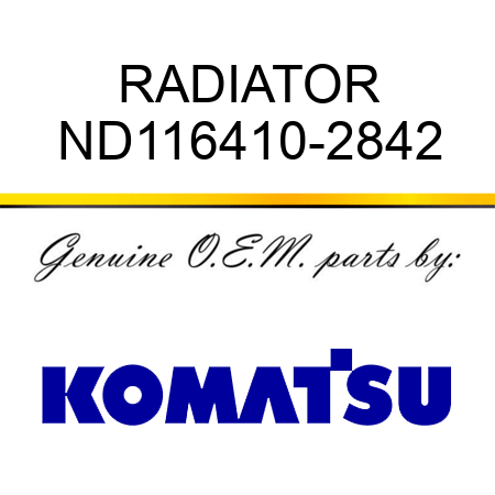 RADIATOR ND116410-2842
