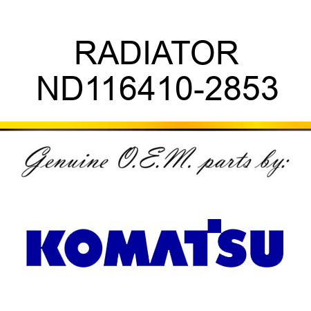RADIATOR ND116410-2853