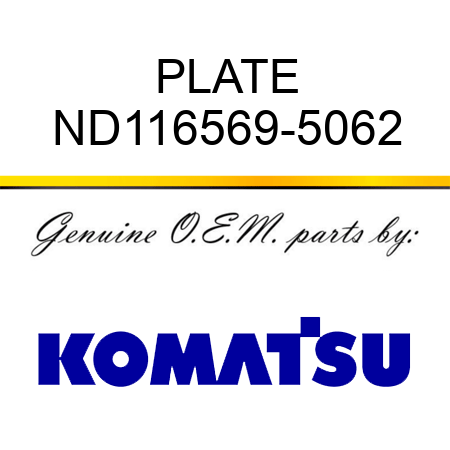 PLATE ND116569-5062