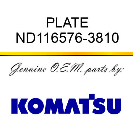 PLATE ND116576-3810
