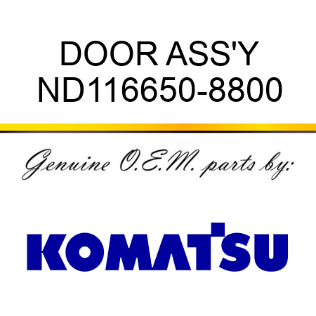 DOOR ASS'Y ND116650-8800