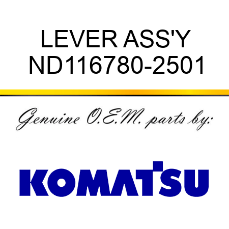 LEVER ASS'Y ND116780-2501