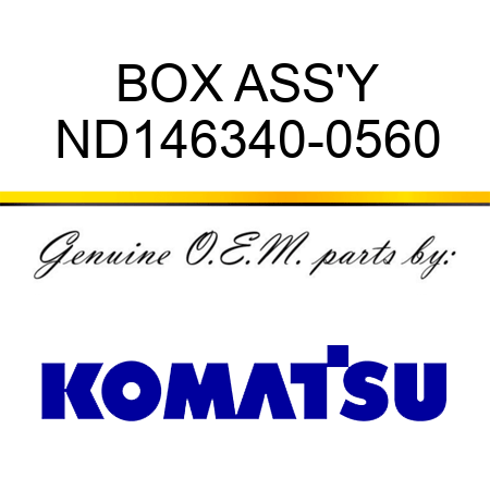BOX ASS'Y ND146340-0560