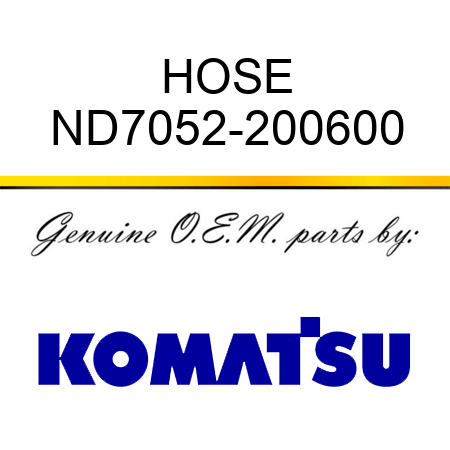 HOSE ND7052-200600