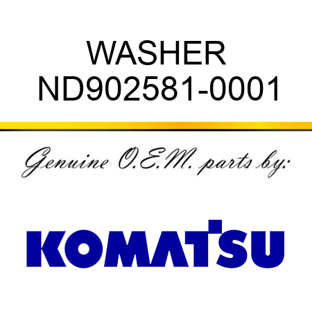WASHER ND902581-0001